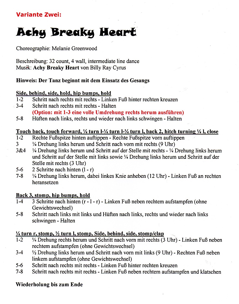 Achy Breaky Heart Alabamas Karlsruhe